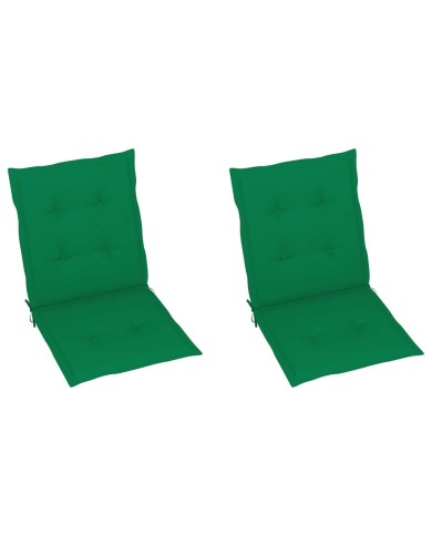 Coussins de chaise de jardin 2 pcs Vert 100 x 50 x 3 cm