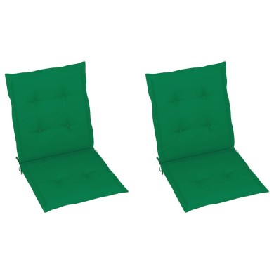 Coussins de chaise de jardin 2 pcs Vert 100 x 50 x 3 cm