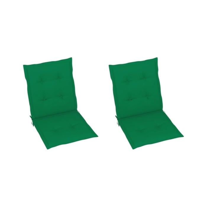 Coussins de chaise de jardin 2 pcs Vert 100 x 50 x 3 cm