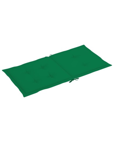 Coussins de chaise de jardin 2 pcs Vert 100 x 50 x 3 cm