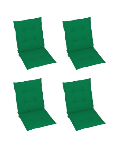 Coussins de chaise de jardin 4 pcs Vert 100 x 50 x 3 cm