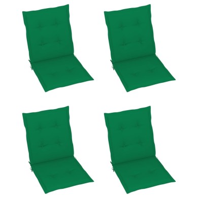 Coussins de chaise de jardin 4 pcs Vert 100 x 50 x 3 cm