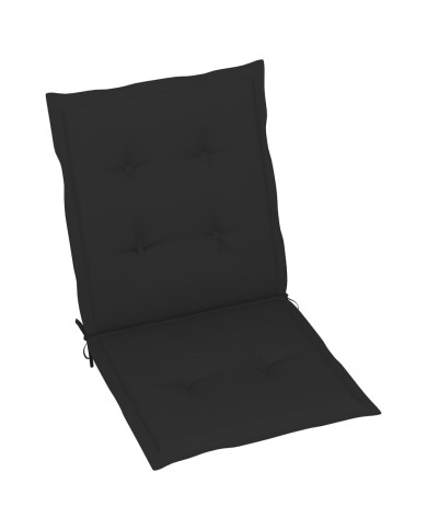 Coussins de chaise de jardin 4 pcs Noir 100 x 50 x 3 cm