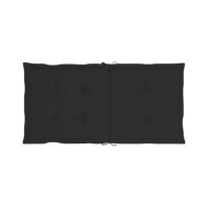 Coussins de chaise de jardin 4 pcs Noir 100 x 50 x 3 cm