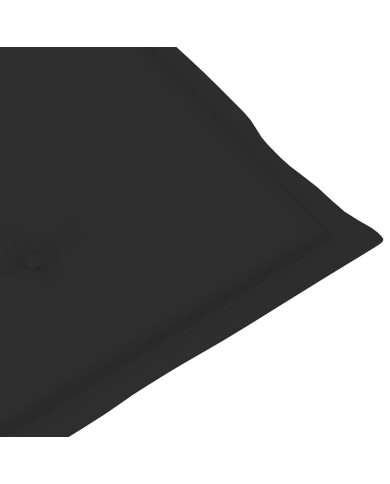 Coussins de chaise de jardin 4 pcs Noir 100 x 50 x 3 cm