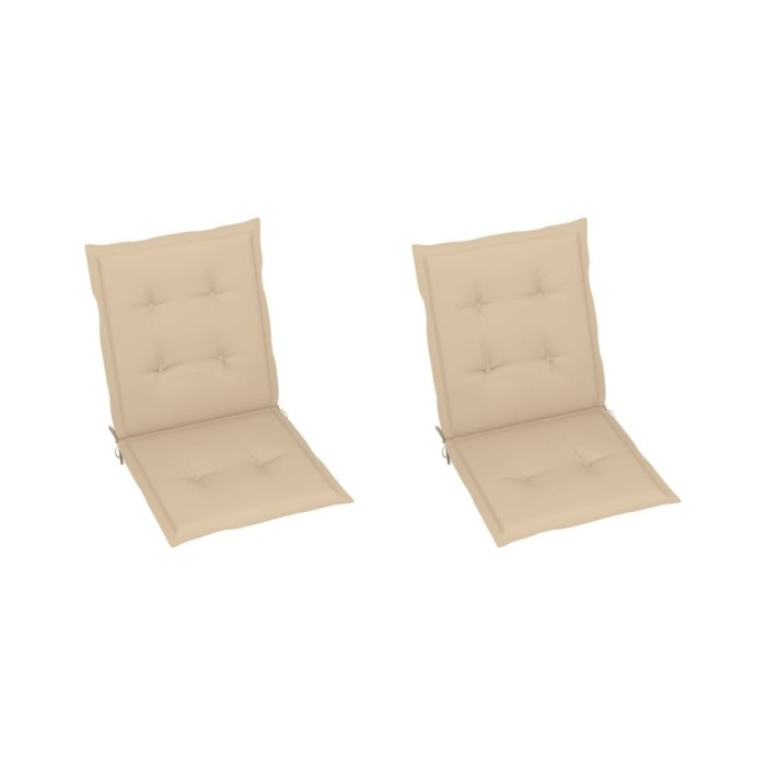 Coussins de chaise de jardin 2 pcs Beige 100 x 50 x 3 cm