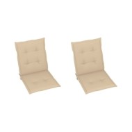 Coussins de chaise de jardin 2 pcs Beige 100 x 50 x 3 cm