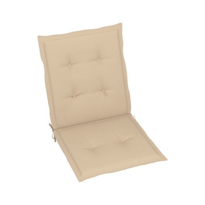 Coussins de chaise de jardin 2 pcs Beige 100 x 50 x 3 cm