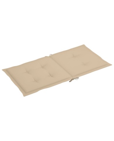 Coussins de chaise de jardin 2 pcs Beige 100 x 50 x 3 cm