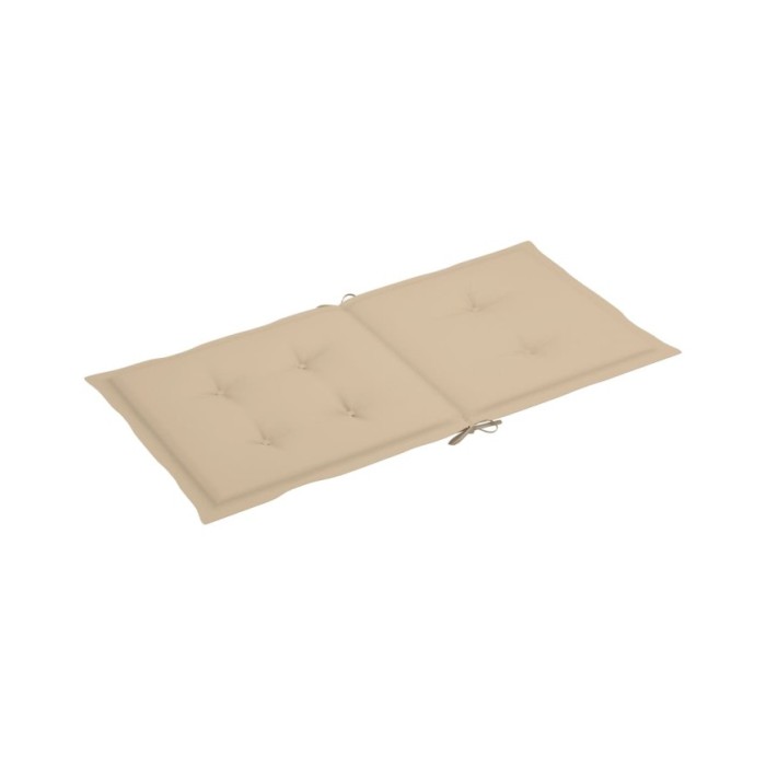 Coussins de chaise de jardin 2 pcs Beige 100 x 50 x 3 cm