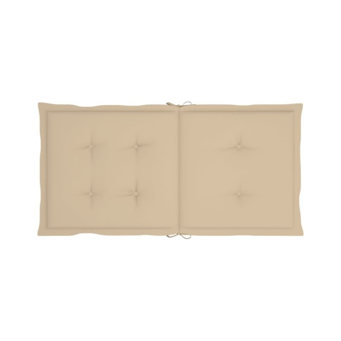 Coussins de chaise de jardin 2 pcs Beige 100 x 50 x 3 cm