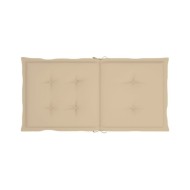 Coussins de chaise de jardin 2 pcs Beige 100 x 50 x 3 cm