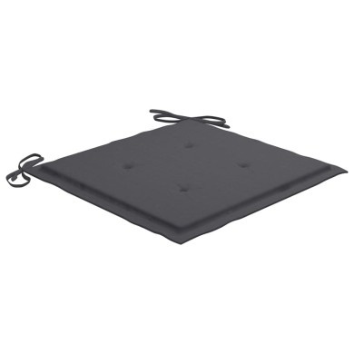 Coussins de chaise de jardin 4 pcs Anthracite 40x40x3 cm