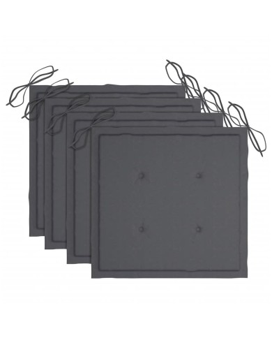 Coussins de chaise de jardin 4 pcs Anthracite 40x40x3 cm