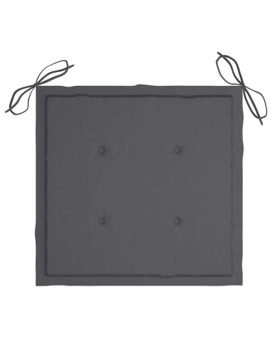 Coussins de chaise de jardin 4 pcs Anthracite 40x40x3 cm