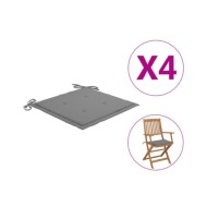 Coussins de chaise de jardin 4 pcs Gris 40x40x3 cm