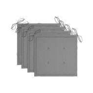 Coussins de chaise de jardin 4 pcs Gris 40x40x3 cm