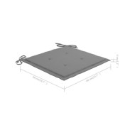 Coussins de chaise de jardin 4 pcs Gris 40x40x3 cm