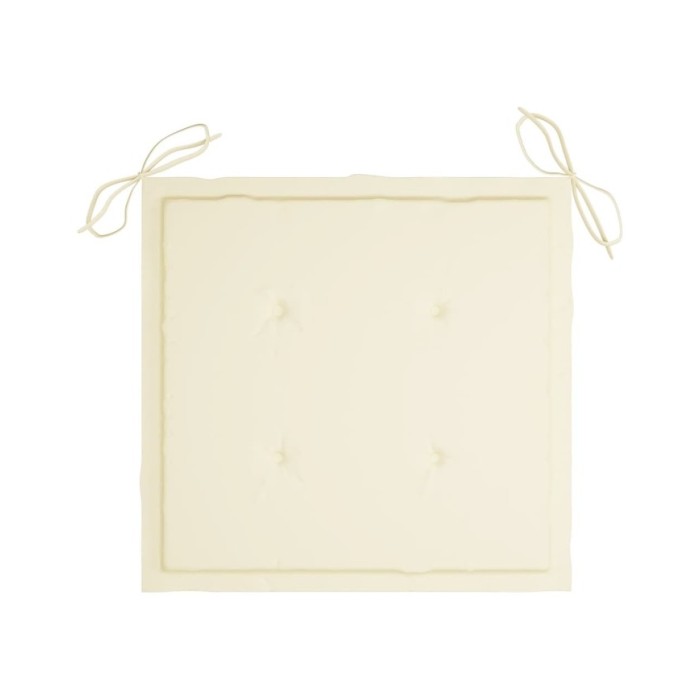 Coussins de chaise de jardin 4 pcs Crème 40x40x3 cm