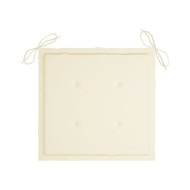 Coussins de chaise de jardin 4 pcs Crème 40x40x3 cm