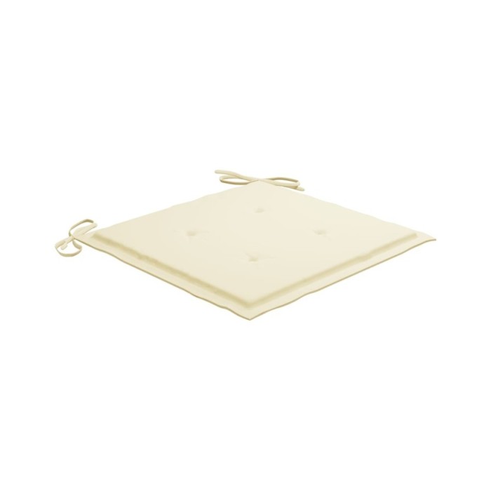 Coussins de chaise de jardin 4 pcs Crème 40x40x3 cm