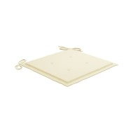 Coussins de chaise de jardin 4 pcs Crème 40x40x3 cm