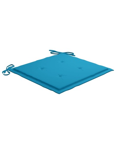 Coussins de chaise de jardin 4 pcs Bleu 40x40x3 cm