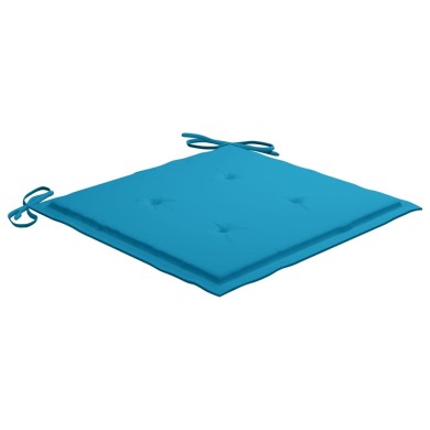 Coussins de chaise de jardin 4 pcs Bleu 40x40x3 cm