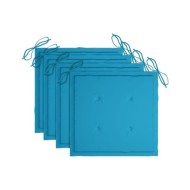 Coussins de chaise de jardin 4 pcs Bleu 40x40x3 cm