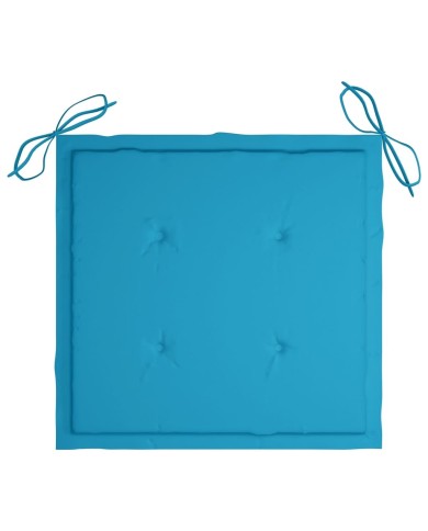 Coussins de chaise de jardin 4 pcs Bleu 40x40x3 cm