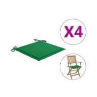 Coussin de chaise de jardin 4 pcs Vert 40x40x3 cm