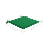 Coussin de chaise de jardin 4 pcs Vert 40x40x3 cm