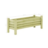 Lit surélevé de jardin Bois de pin imprégné 120x40x42 cm