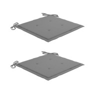 Coussins de chaise de jardin 2 pcs Gris 50x50x3 cm