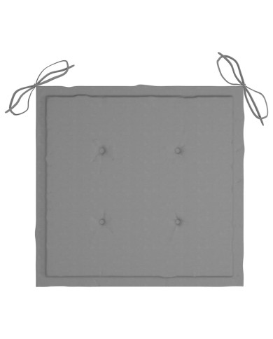 Coussins de chaise de jardin 2 pcs Gris 50x50x3 cm