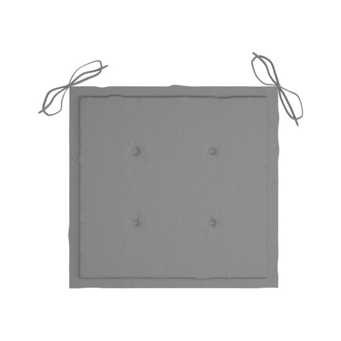 Coussins de chaise de jardin 2 pcs Gris 50x50x3 cm