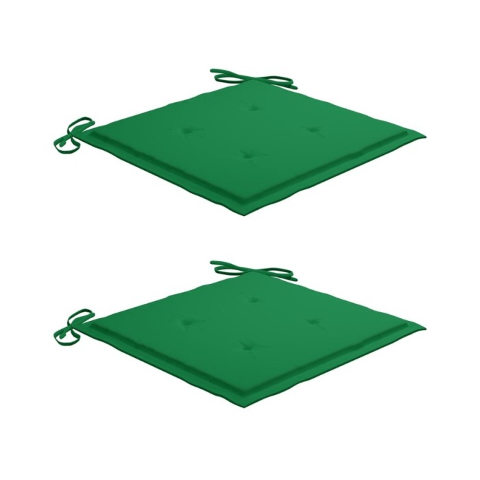 Coussins de chaise de jardin 2 pcs Vert 50x50x3 cm