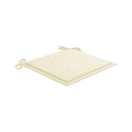 Coussins de chaise de jardin 2 pcs Crème 50x50x3 cm