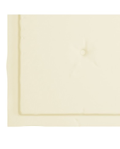 Coussins de chaise de jardin 2 pcs Crème 50x50x3 cm