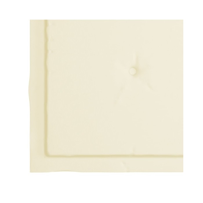 Coussins de chaise de jardin 2 pcs Crème 50x50x3 cm