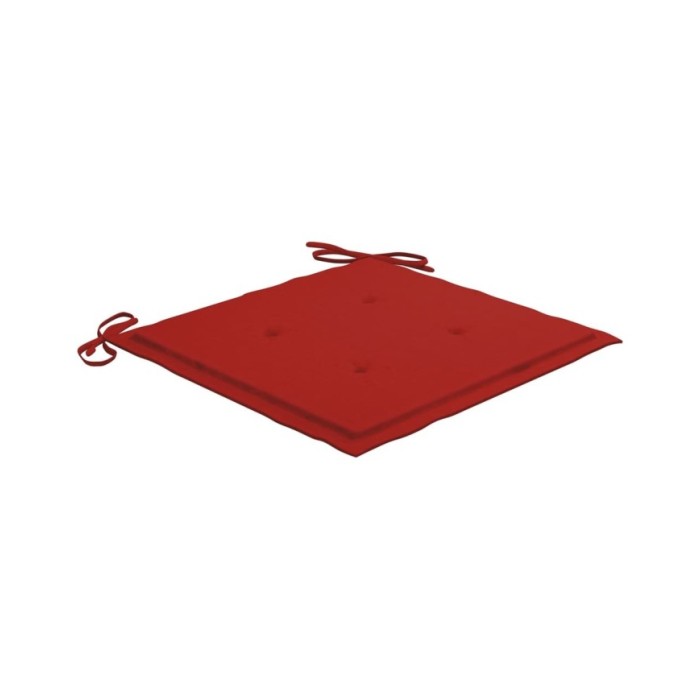 Coussins de chaise de jardin 2 pcs Rouge 50x50x3 cm