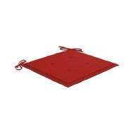 Coussins de chaise de jardin 2 pcs Rouge 50x50x3 cm