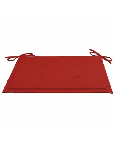 Coussins de chaise de jardin 2 pcs Rouge 50x50x3 cm