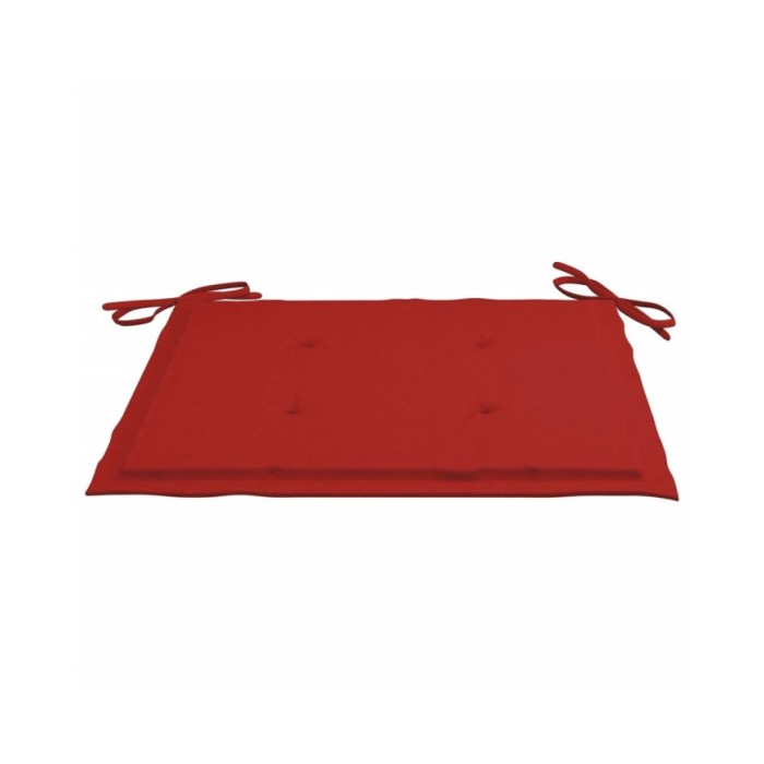 Coussins de chaise de jardin 2 pcs Rouge 50x50x3 cm