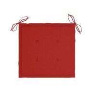 Coussins de chaise de jardin 2 pcs Rouge 50x50x3 cm