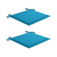 Coussins de chaise de jardin 2 pcs Bleu 50x50x3 cm