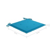 Coussins de chaise de jardin 2 pcs Bleu 50x50x3 cm