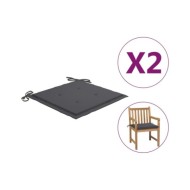 Coussins de chaise de jardin 2 pcs Anthracite 50x50x3 cm