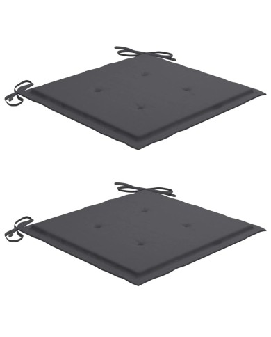 Coussins de chaise de jardin 2 pcs Anthracite 50x50x3 cm