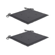 Coussins de chaise de jardin 2 pcs Anthracite 50x50x3 cm
